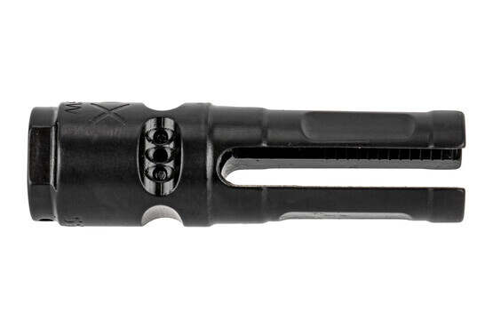 SOLGW 5.56 NOX flash suppressor features ports at 12 and 3 o'clock to reduce muzzle rise and keep you on target